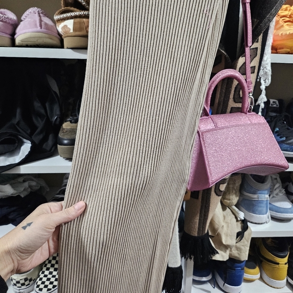 H&M beige color bodycon snug long dress - Picture 2 of 5